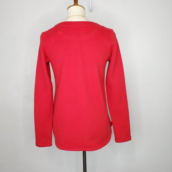 Izod Red Warm Cozy Fall Winter Casual Upgraded Sweatshirt Top Size XS - Picture 7 of 12